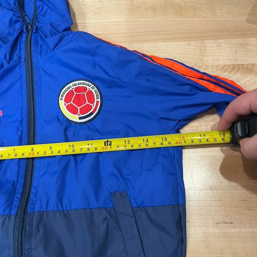 Adidas Colombia National Soccer Team Packable Windbreaker Jacket, Boys Size 8